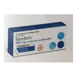 SINEBRIV PARACETAMOLO  20 COMPRESSE 500mg ORODISPERSIBILI, AUROBINDO