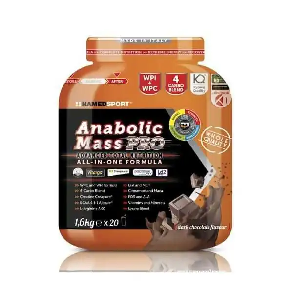NAMED SPORT ANABOLIC MASS PRO 1,6kg, NAMED INTEGRATORI