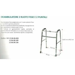 DEAMBULATORE 2 RUOTE/PUNTALI, PB PHARMA