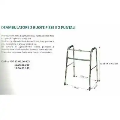 DEAMBULATORE 2 RUOTE/PUNTALI, PB PHARMA
