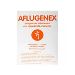 AFLUGENEX Integratore Alimentare Fermenti Lattici 12 Capsule, BROMATECH
