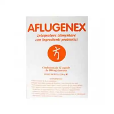 AFLUGENEX Integratore Alimentare Fermenti Lattici 12 Capsule, BROMATECH