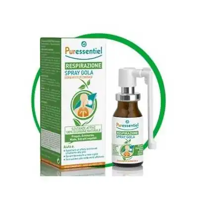 Puressentiel Respirazione SPRAY GOLA 4 Oli Essenziali 15ML, PURESSENTIEL