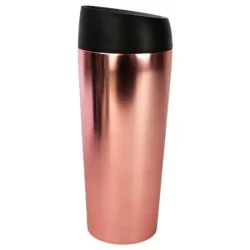 Travel Mug termica in acciaio Oro Rosa, Woodenway