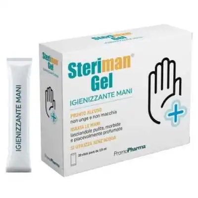 Steriman Gel - 20 bustine Igenizzanti Mani | Risparmia in farmacia