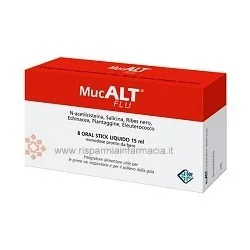 MUCALT FLU 8 ORAL STICK MONODOSE, AURORA BIOFARMA