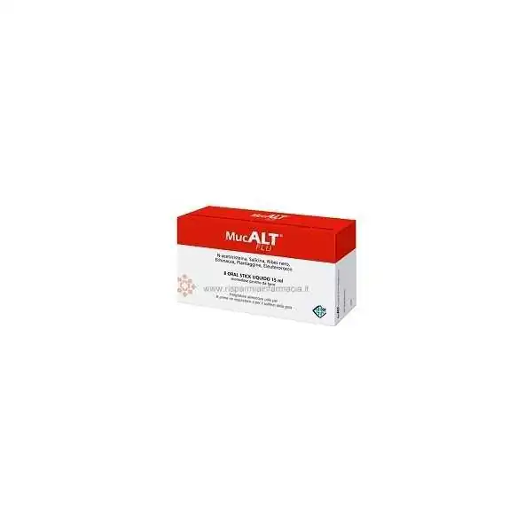 MUCALT FLU 8 ORAL STICK MONODOSE, AURORA BIOFARMA