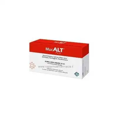 MUCALT FLU 8 ORAL STICK MONODOSE, AURORA BIOFARMA