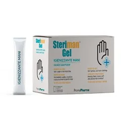 Steriman Gel - 50 bustine 28 mL Gel igienizzante mani, PROMOPHARMA SPA