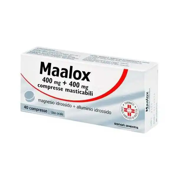 MAALOX*40 Compresse masticabile 400MG+400MG, SANOFI SPA