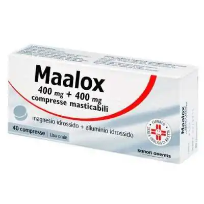 MAALOX*40 Compresse masticabile 400MG+400MG, SANOFI SPA