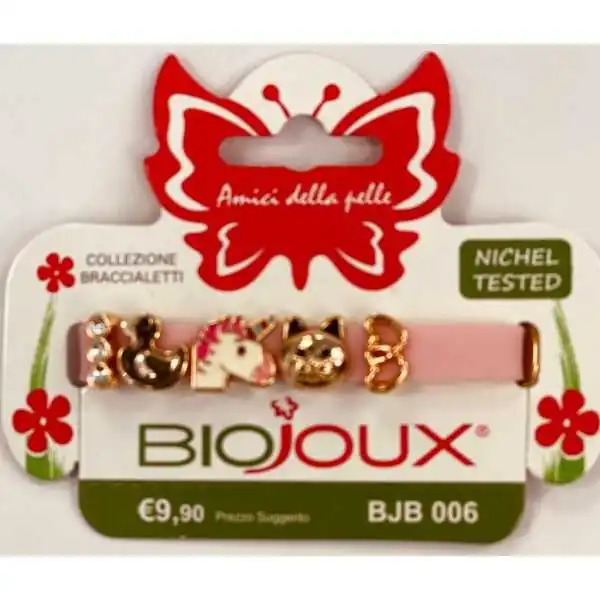 BioJoux BRACCIALETTO ROSE SILICON  Con CHARMS, SANICO Srl