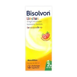 BISOLVON sciroppo a base di Bromexina Fragola Flacone 200 ml Senza Zucchero, SANOFI SPA