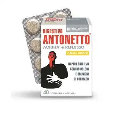 DIGESTIVO ANTONETTO Crema LIMONE 40 Compresse Masticabili, CHIESI FARMACEUTICI SpA