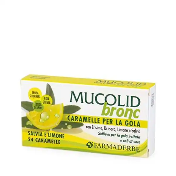 MUCOLID BRONC Salvia e Limone 24 Caramelle