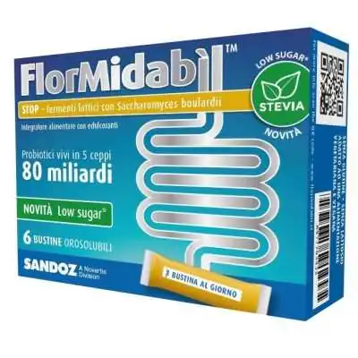FLORMIDABIL STOP - 80 Miliardi - 6 Buste - Dolcificato con STEVIA, SANDOZ SpA