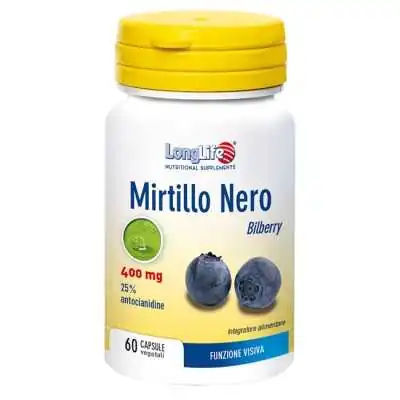LONGLIFE MIRTILLO NERO 60CPS, LONGLIFE
