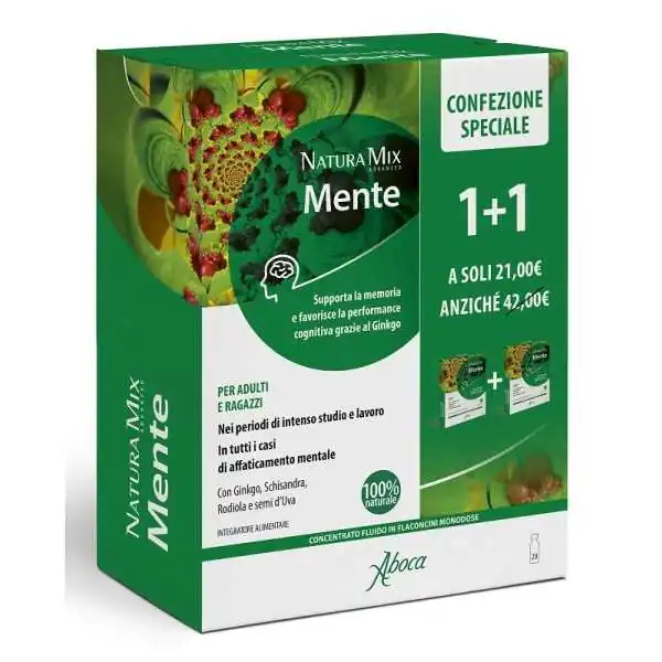 Natura Mix Mente 10+10 Flaconcini | Risparmia in Farmacia