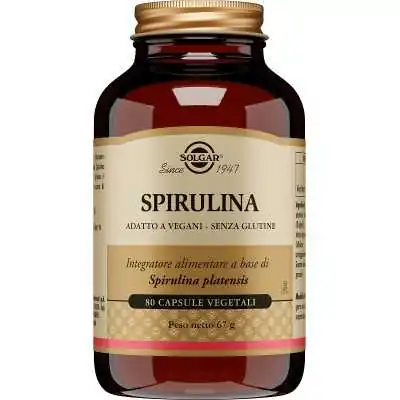 Solgar SPIRULINA 80 Capsule Vegetali | Farma di Fiducia
