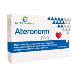 ATERONORM plus 60 Capsule Riso Rosso (Monacolina) + Berberina - normalizza Colesterolo HDL LDL, AQUA VIVA Srl