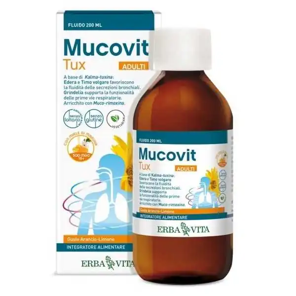 Erbavita Mucovit Tux Adulti 200 ml | Farma di Fiducia