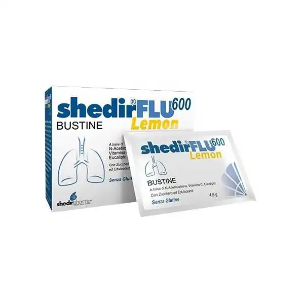 SHEDIRFLU 600 LEMON 20 BUSTINE, SHEDIR PHARMA Srl Unipersonale