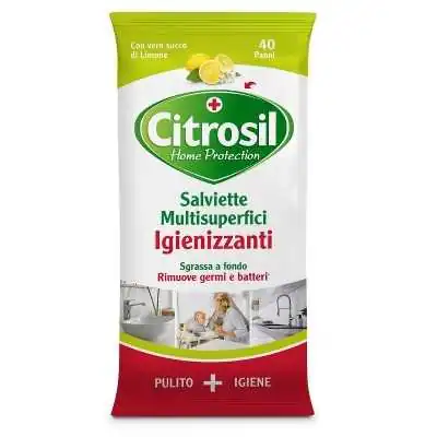 Citrosil Salviette Igienizzanti Superfici Limone 40 Pezzi | Farma di Fiducia