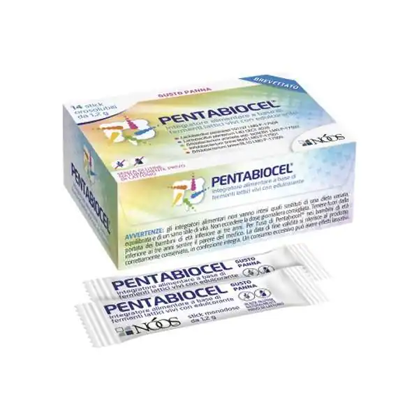 PENTABIOCEL 14 Stick Fermenti Lattici Vivi Gusto Panna Probiotici, MOVISCOM Srl