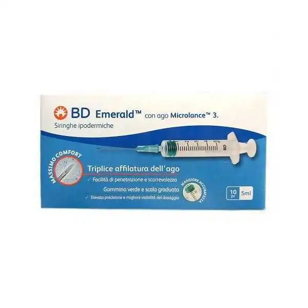 Siringa BD EMERALD 5ML confezione da 10 pz, BECTON DICKINSON ITALIA SpA