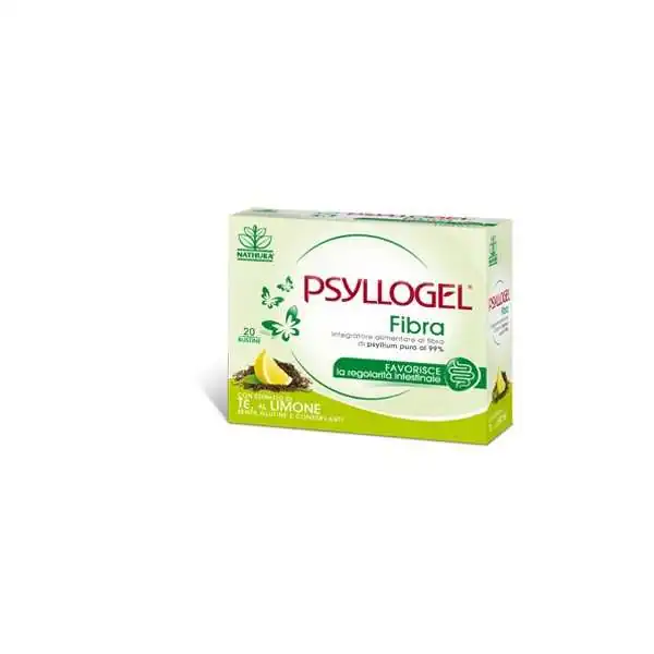 PSYLLOGEL Fibra Tè Limone 20 Bustine | Farma di Fiducia