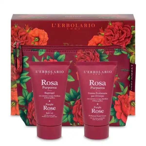 Erbolario ROSA PURPUREA BEAUTY FAVOLOSA Bagnogel 75 ml + Crema Profumata per il Corpo 75 ml, L'ERBOLARIO Srl