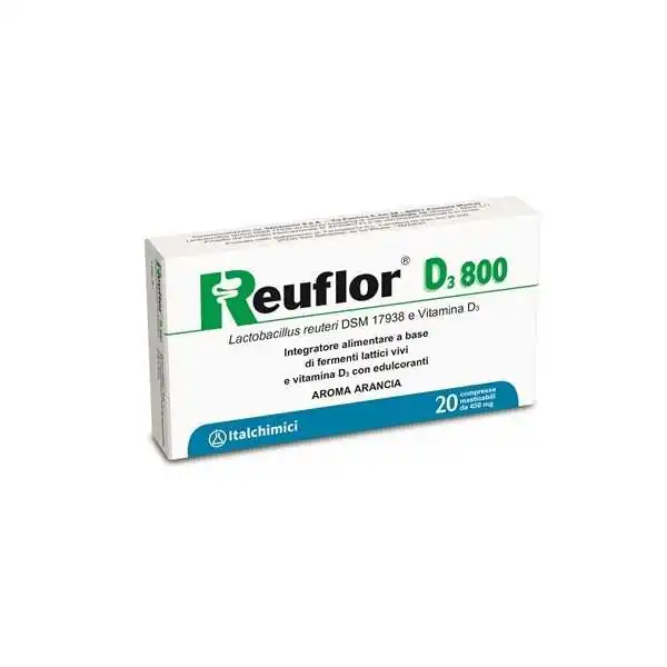 REUFLOR Vitamina D3 20 Compresse Masticabili | Farma di Fiducia