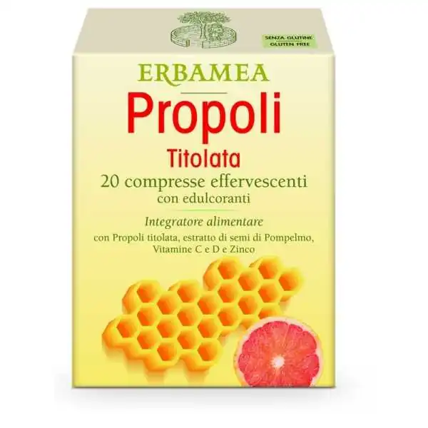 Erbamea Propoli Titolata 20 Compresse Effervescenti | Farma di Fiducia