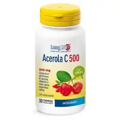 LONGLIFE ACEROLA Vitamina C500 Aroma LIMONE, PHOENIX Srl - LONGLIFE