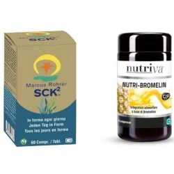 NUTRIVA Couvette Nutriva Bromelina + Mercus SCK2 (Spirulina + Kombu + Clorella + Klamath), GIURIATI GROUP Srl