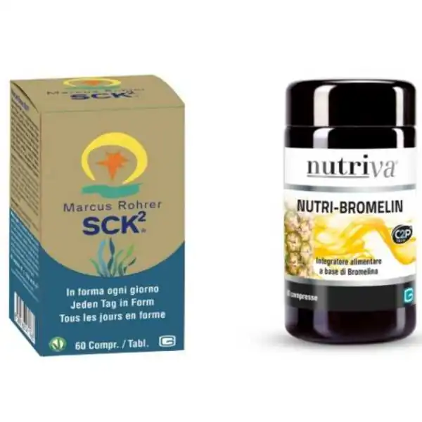NUTRIVA Couvette Nutriva Bromelina + Mercus SCK2 (Spirulina + Kombu + Clorella + Klamath), GIURIATI GROUP Srl