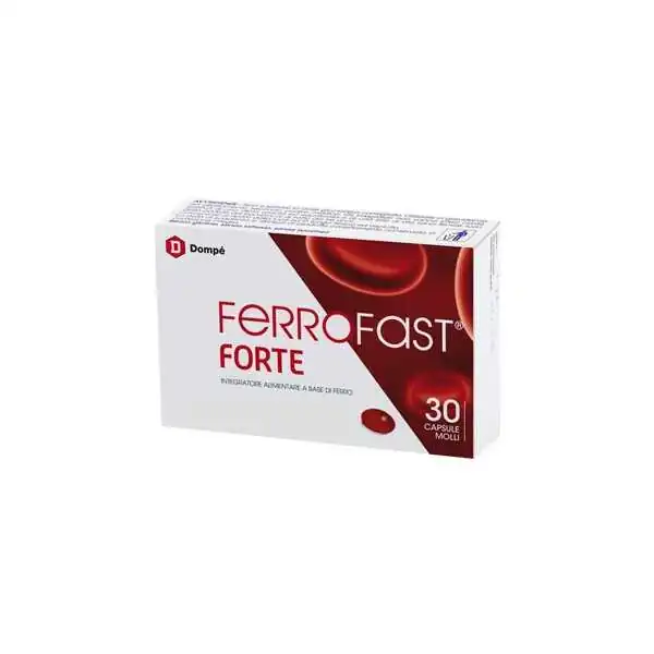 Ferrofast Forte 30 Capsule Molli, DOMPE' FARMACEUTICI SpA