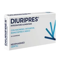DIURIPRES 30  Compresse Magnesio Ibisco Biancospino per regolazione Naturale della Pressione, NEOPHARMED GENTILI SpA