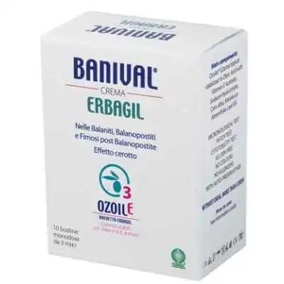 Banival Crema 10 Bustine 3ml Indicato per balaniti, balanopostiti, fimosi post-balanopostiti, lichen e altro