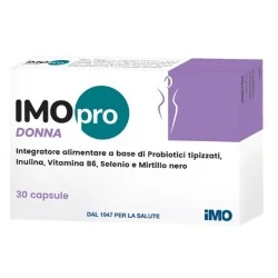 ImoPro Donna 30 Capsule Simbiotico Prebiotici (Inulina) + Probiotici (Lactobacillus), IMO SpA