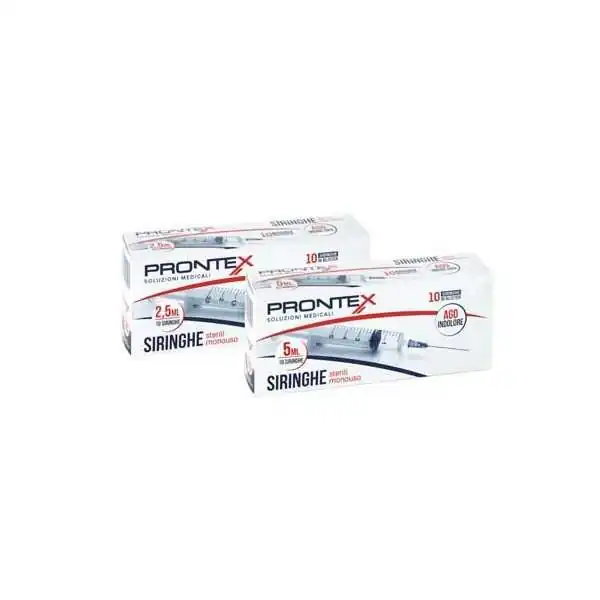 Siringa Prontex 2,5ml Ago Indolore 10 Pezzi, SAFETY SpA