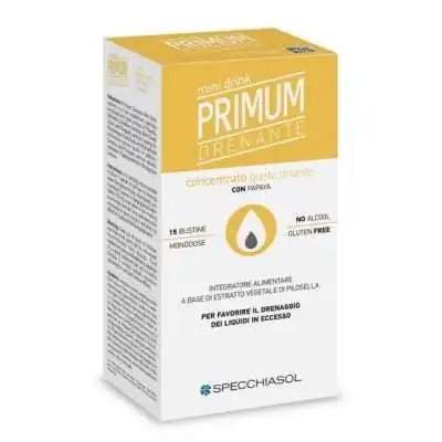 SPECCHIASOL - Mini Drink PRIMUM DRENANTE - 15 bustine gusto Ananas, Specchiasol