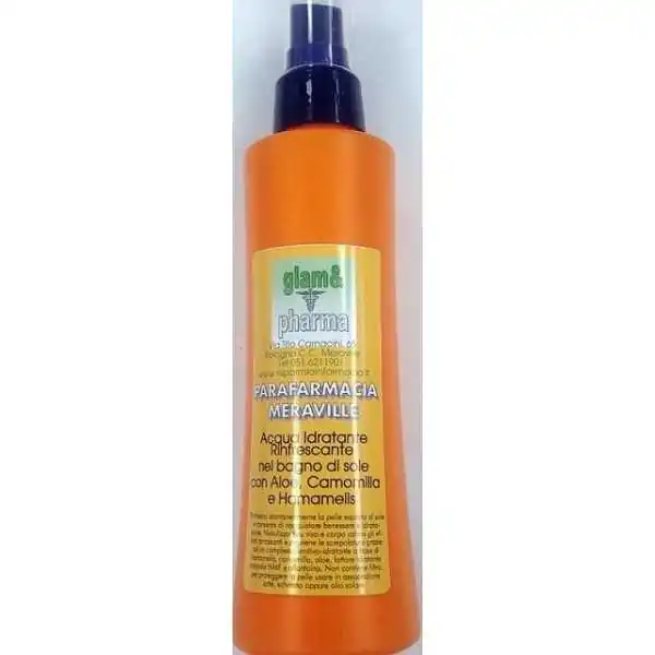 GLAM&amp;PHARMA ACQUA SOLARE IDRATANTE RINFRESCANTE ALOE CAMOMILLA HAMAMELIS spray 200ml, GLAM&amp;amp;PHARMA