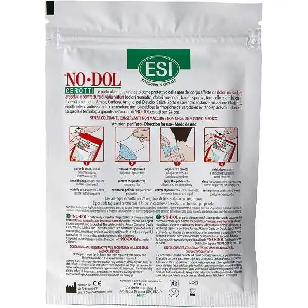 ESI NO DOL 10 CEROTTI dolori muscolari, articolari e contratture, Esi