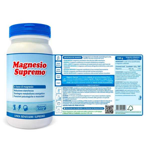 NATURAL POINT MAGNESIO SUPREMO 150gr | Risparmia in Farmacia