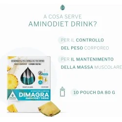 DIMAGRA AminoDiet Drink Ananas 10 pouch da 80g | Risparmia in Farmacia 2