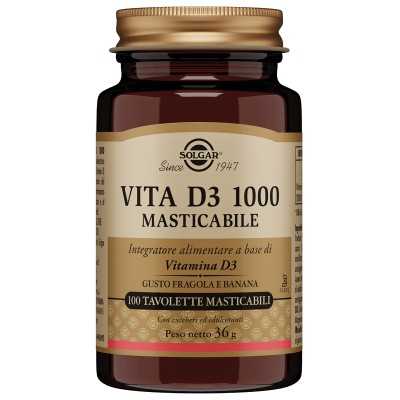 Solgar  Vita D3 1000 Masticabile 100 Tavolette | Farma di Fiducia