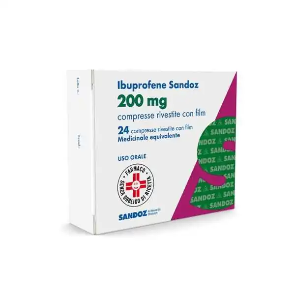 IBUPROFENE SANDOZ 24  COMPRESSE IBUPROFENE 200mg, Sandoz