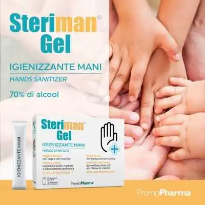 Steriman Gel - 20 bustine Igenizzanti Mani | Risparmia in farmacia