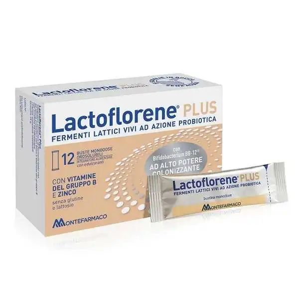 LACTOFLORENE PLUS 12 BUSTE OROSOLUBILI MONODOSE, Montefarmaco